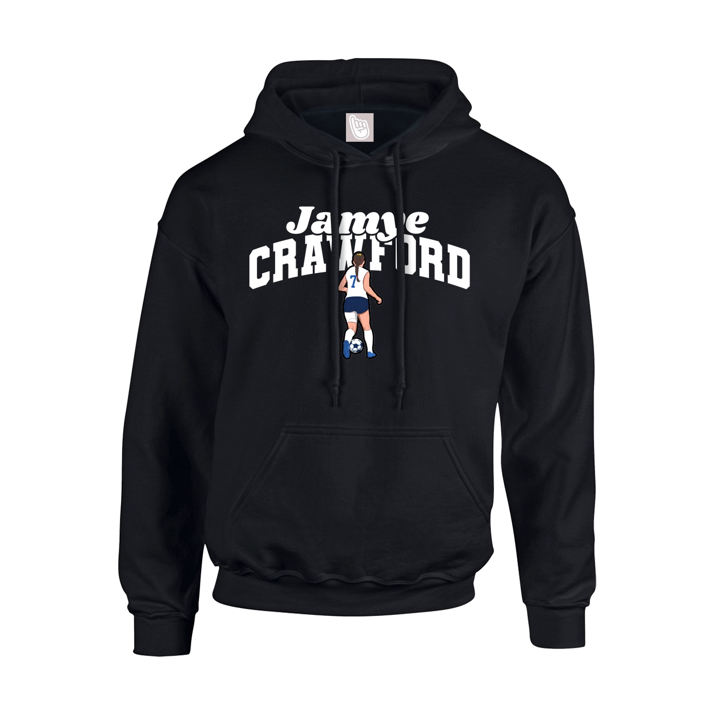 Youth Hoodie — Signature Arch in Black