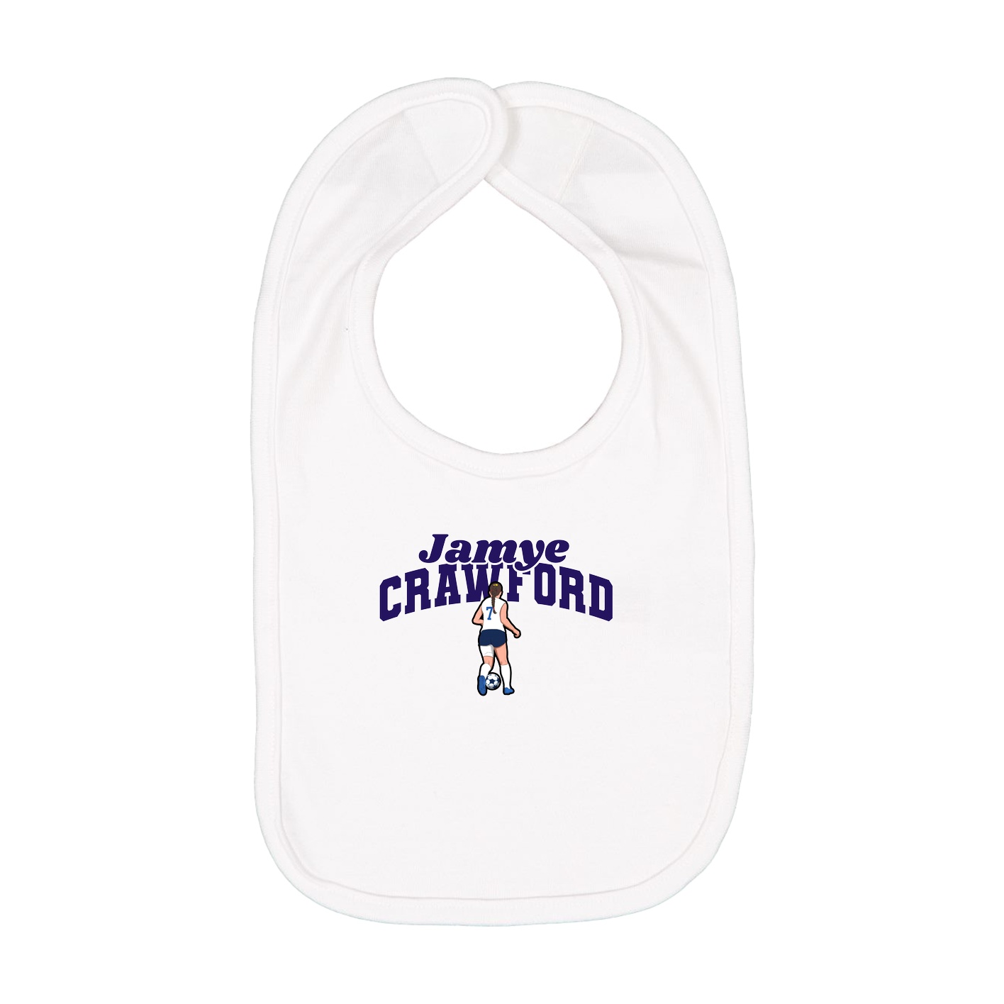 Infant Bib — Signature Arch in White