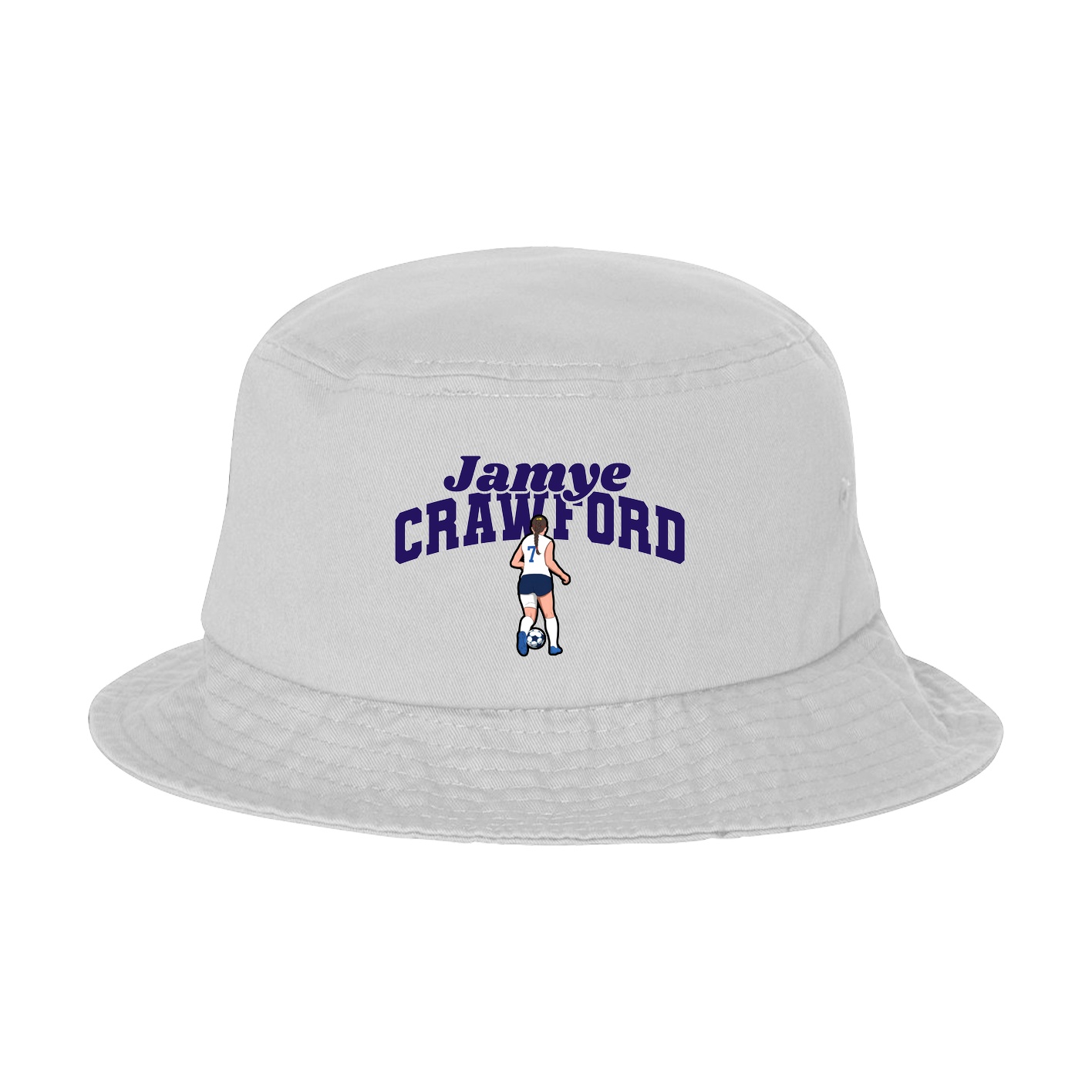 Bucket Cap — Signature Arch in White