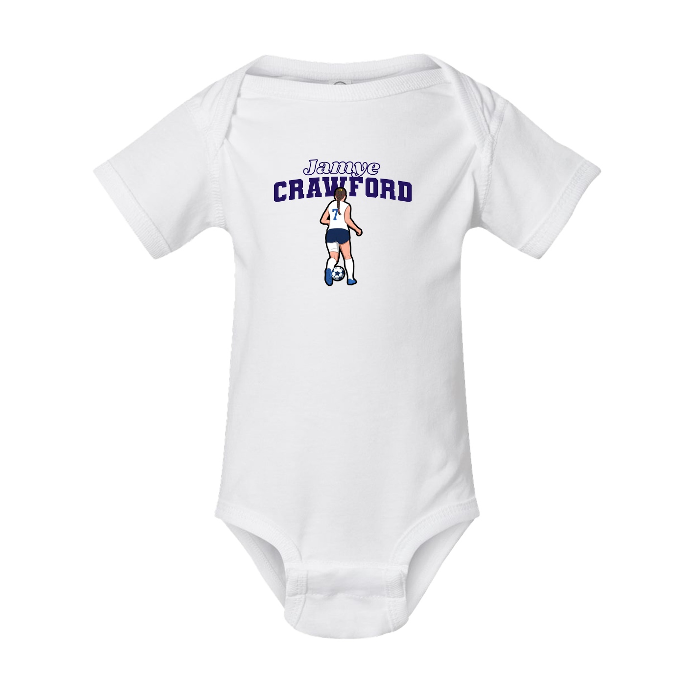 Baby Onesie — Name Arch in White