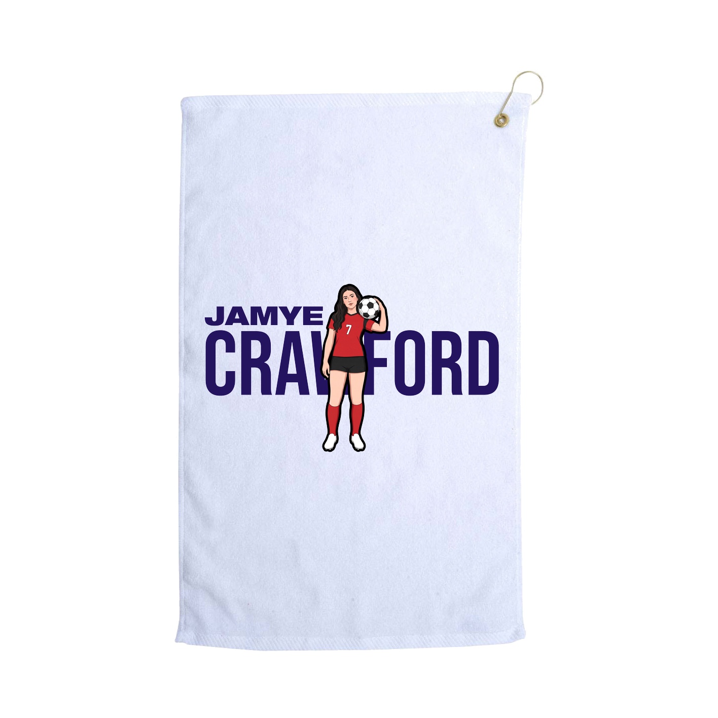 Golf Towel — Player Name in White