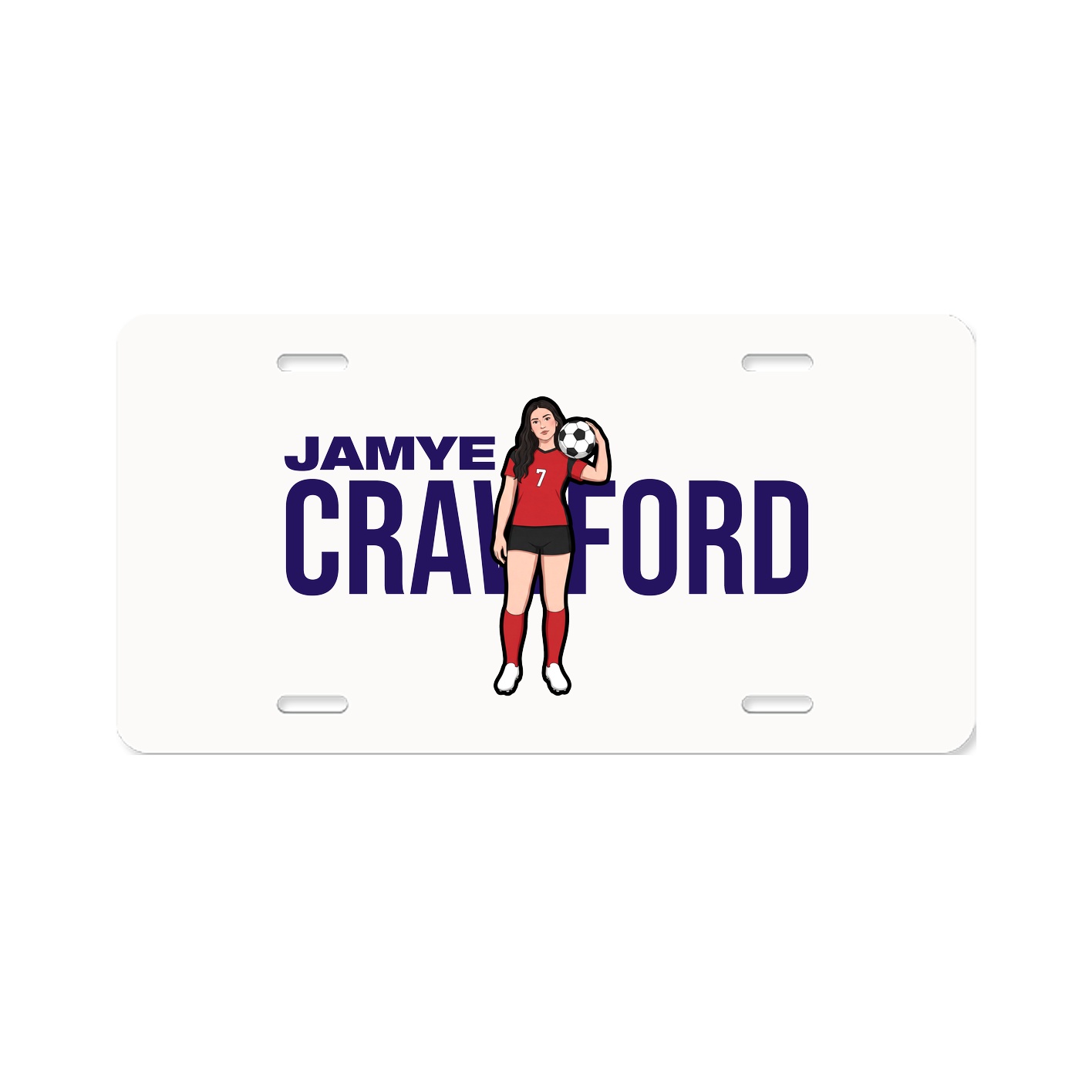 License Plate — Player Name in Classic