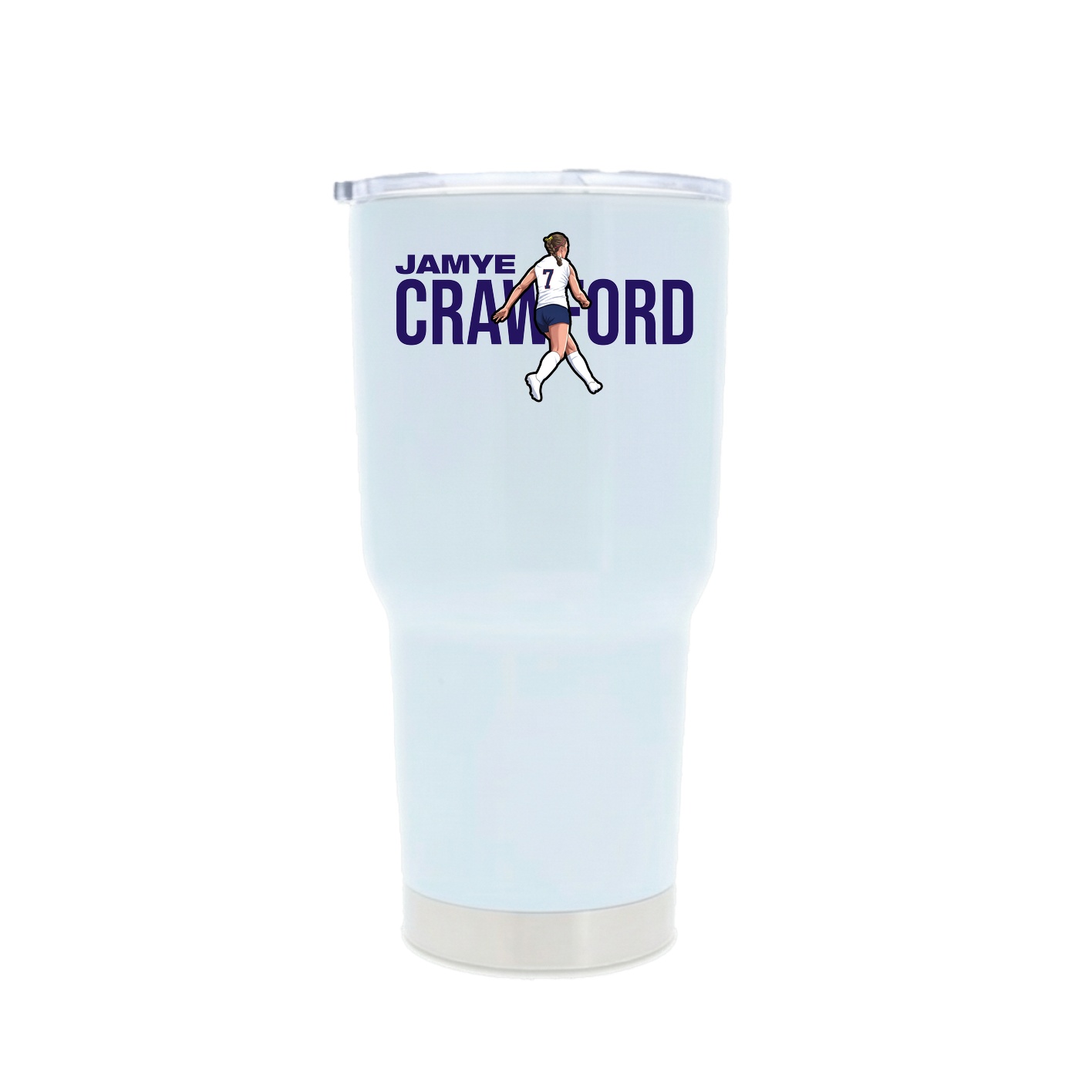 30oz Stainless Steel Tumbler — Player Name in White