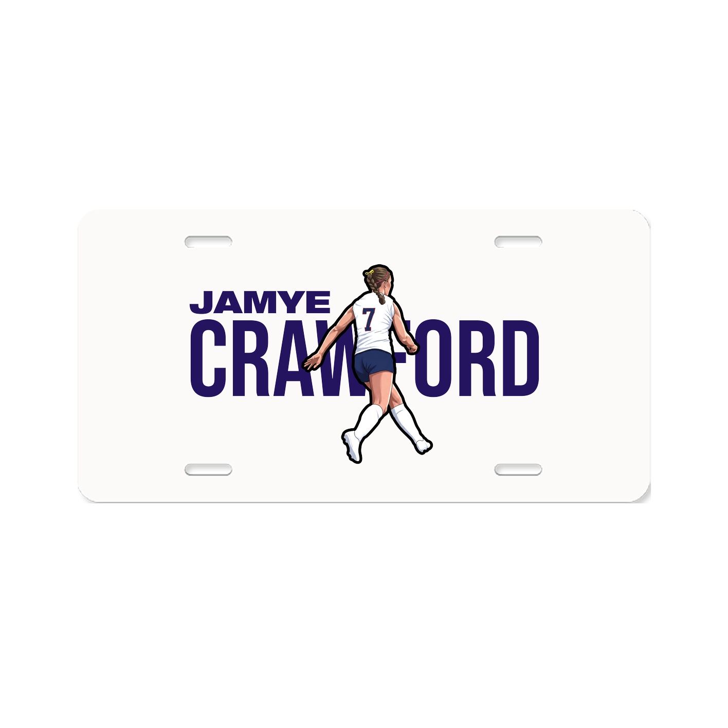 License Plate — Player Name in Classic