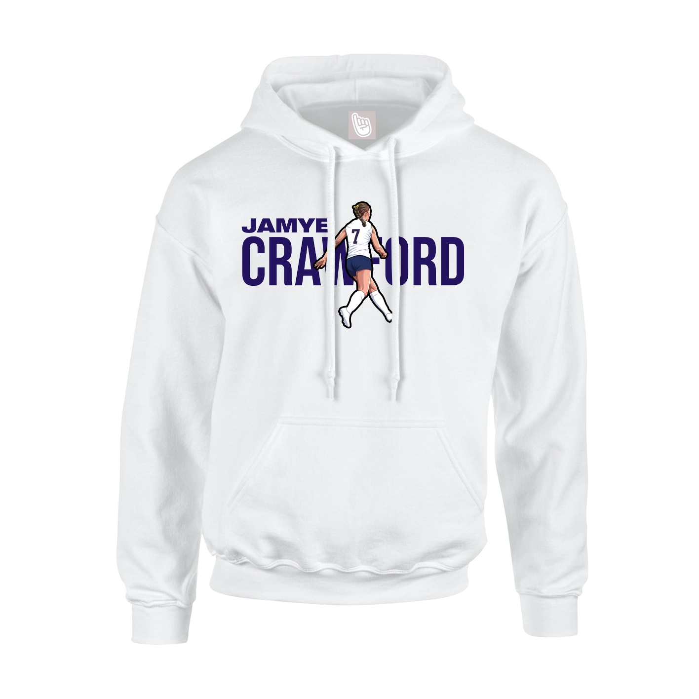 Youth Hoodie — Player Name in White