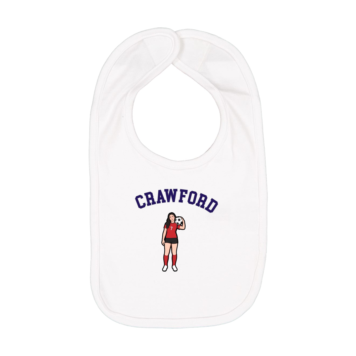 Infant Bib — Shirsey Arch in White