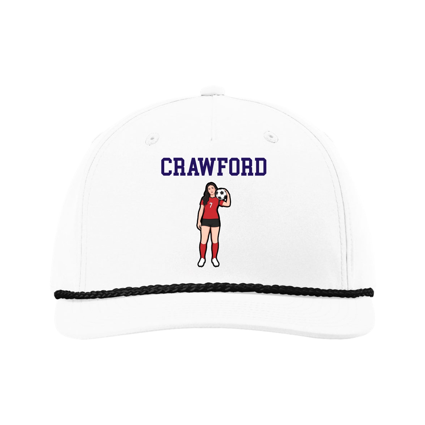 Five-Panel Classic Rope Cap — Shirsey in White