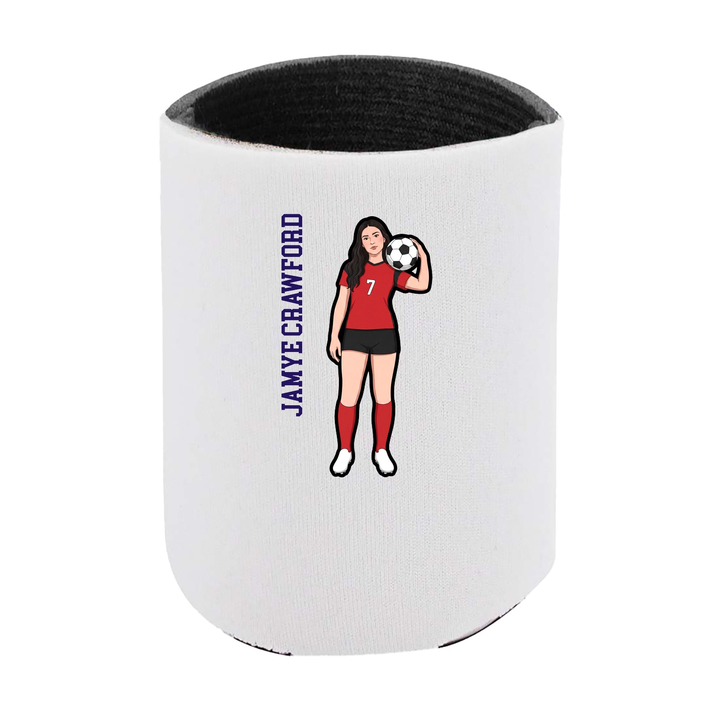 Can Holder — Name Vertical in White