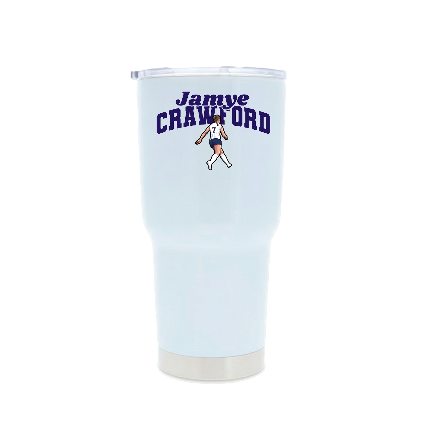 30oz Stainless Steel Tumbler — Signature Arch in White
