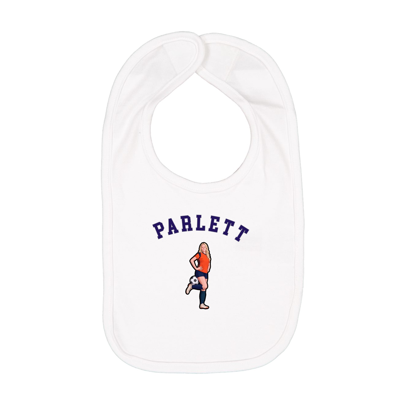 Infant Bib — Shirsey Arch in White