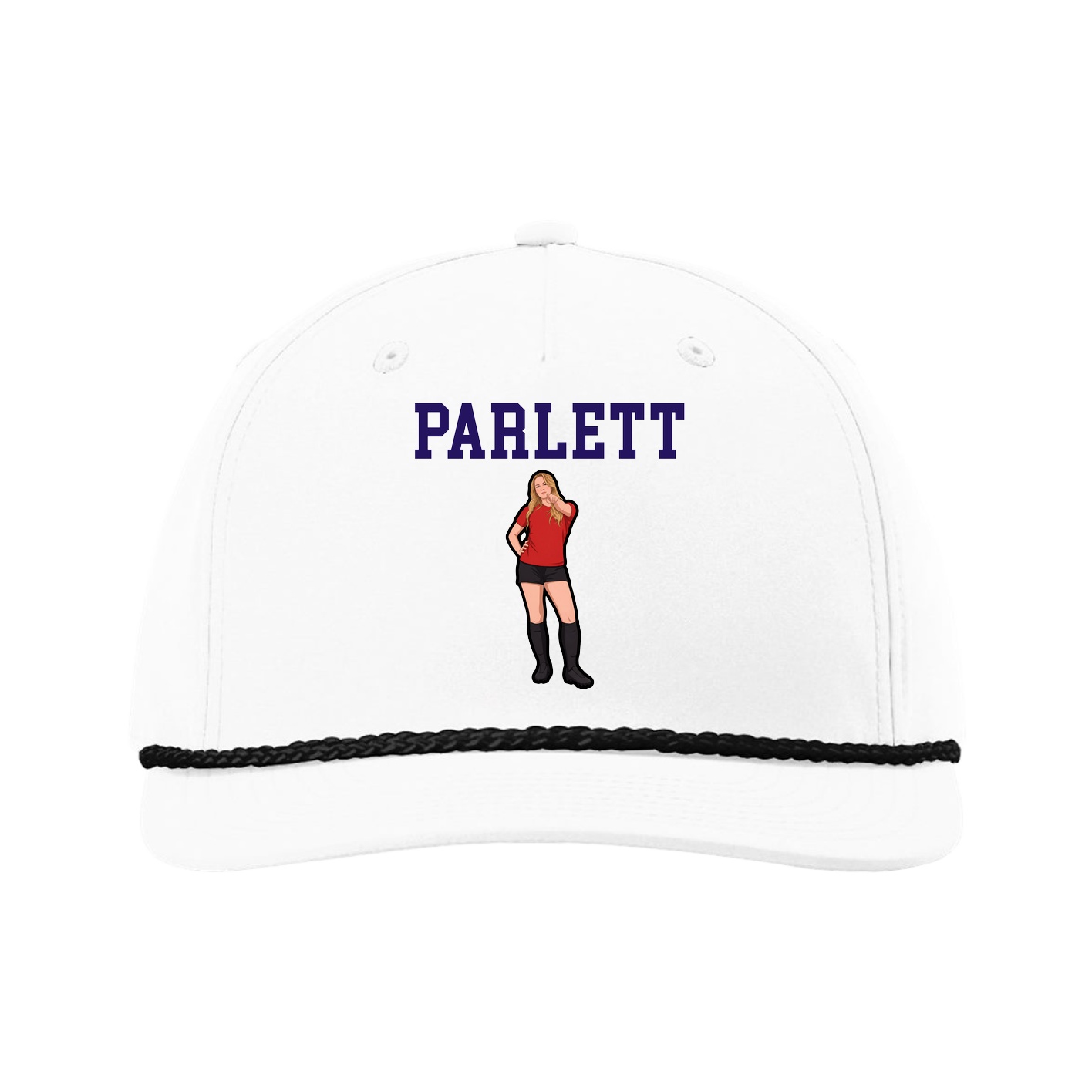 Five-Panel Classic Rope Cap — Shirsey in White