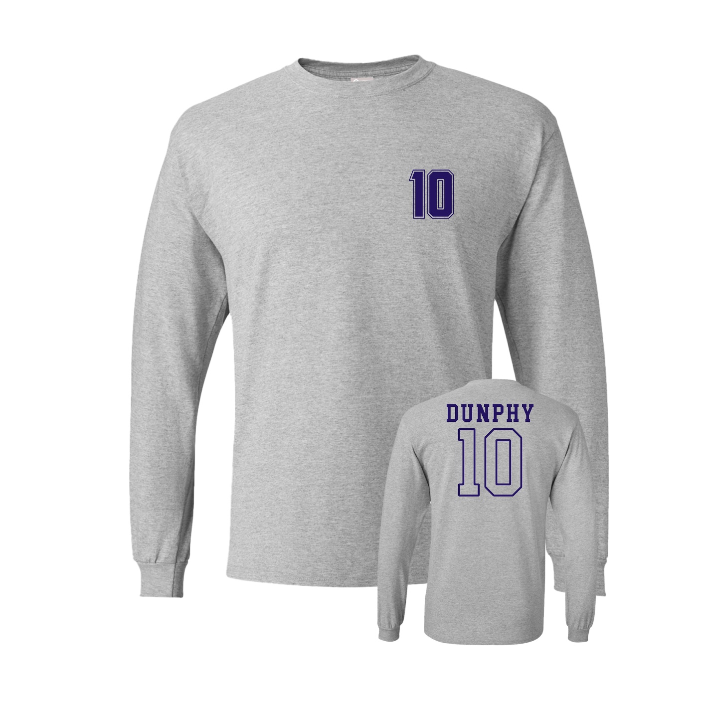 Long Sleeve Tee — Chest Back in Grey