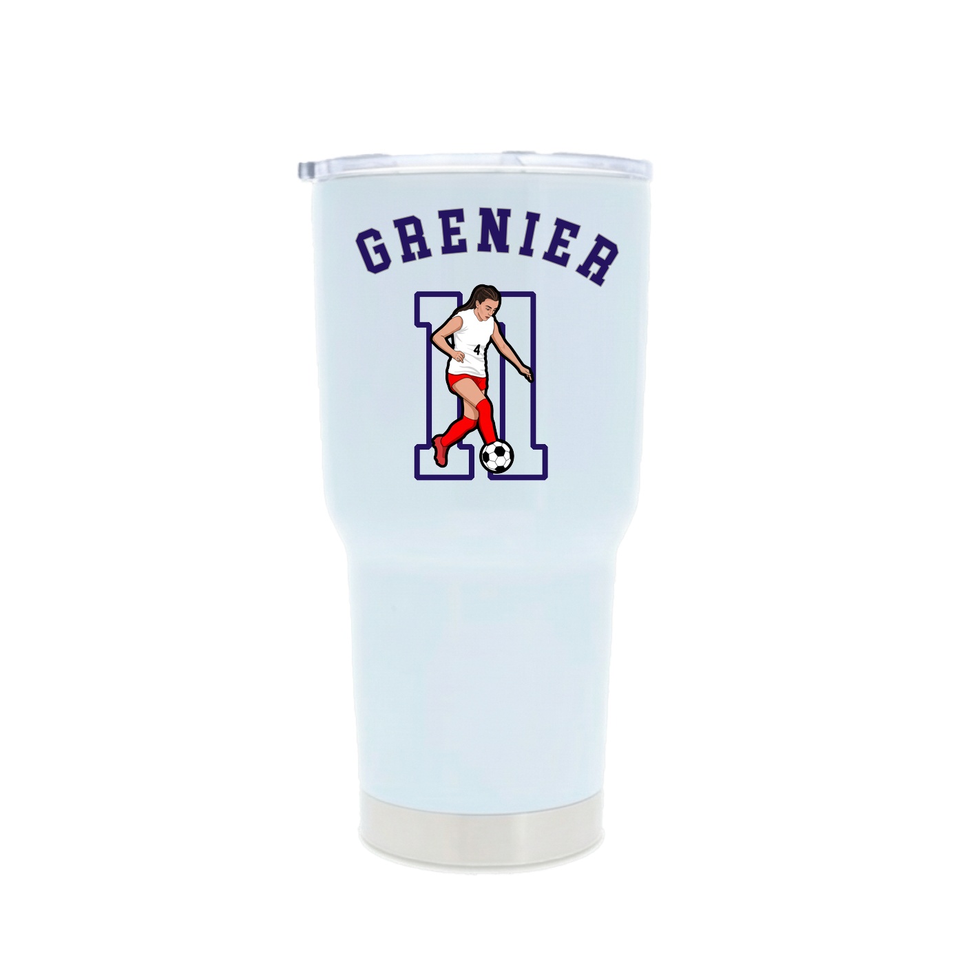 30oz Stainless Steel Tumbler — Shirsey Arch in White
