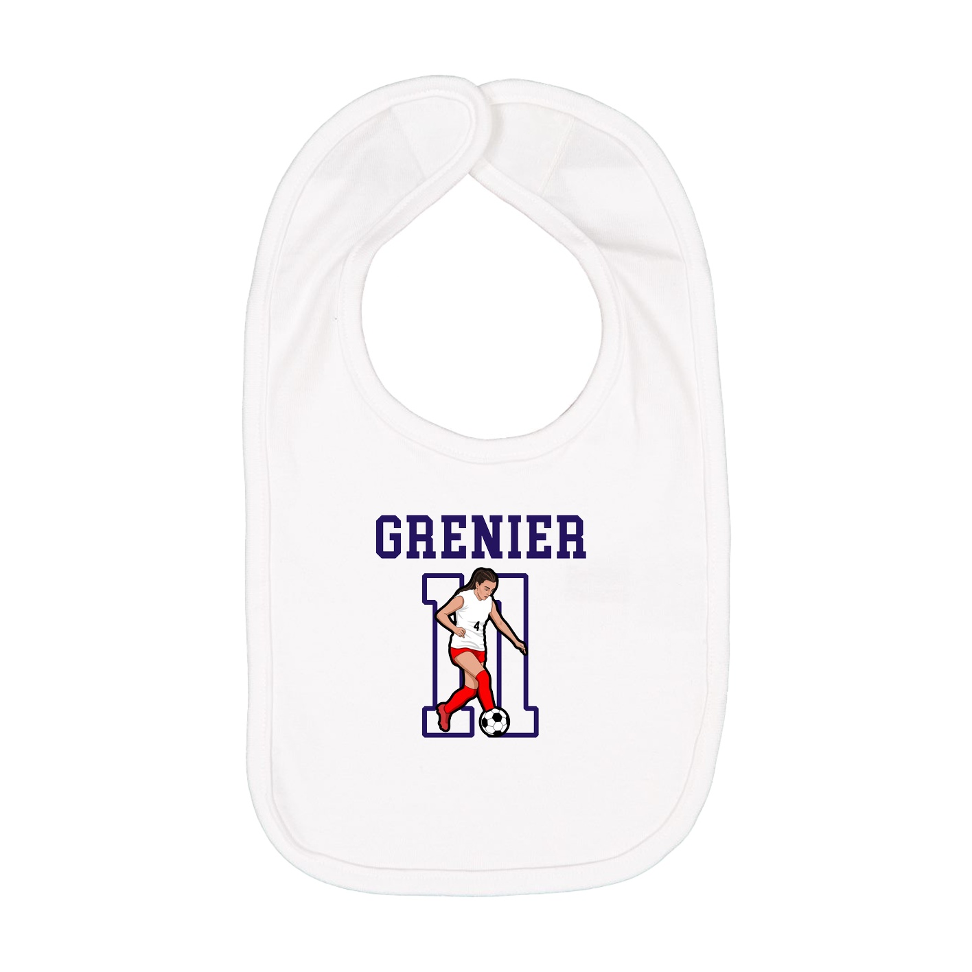 Infant Bib — Shirsey in White