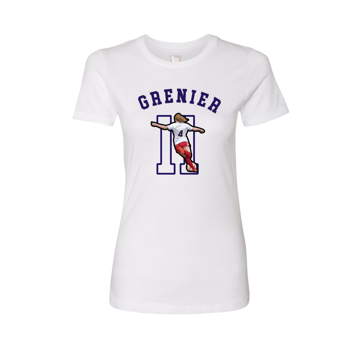 Fitted Women's Tee — Shirsey Arch in White