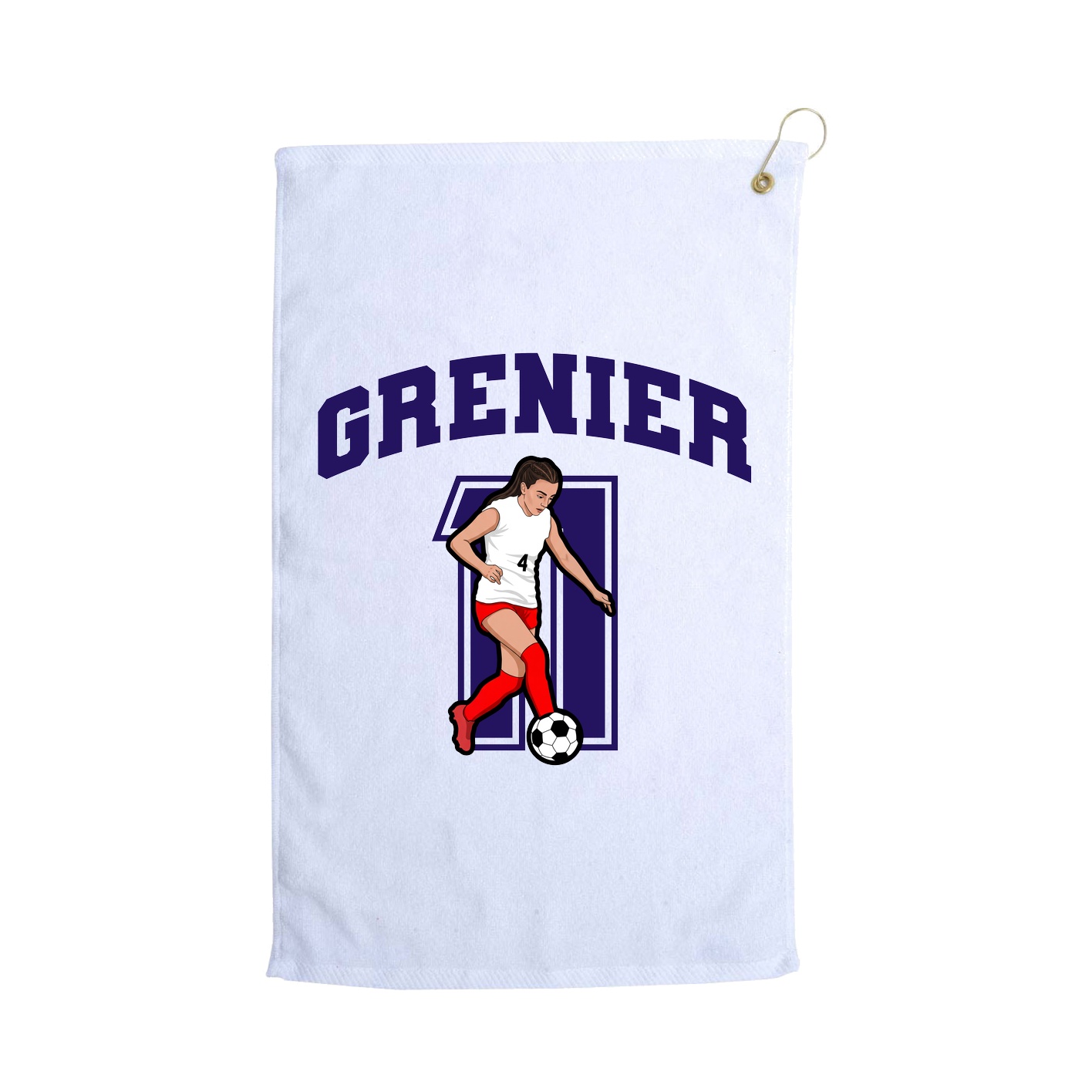 Golf Towel — Number in White