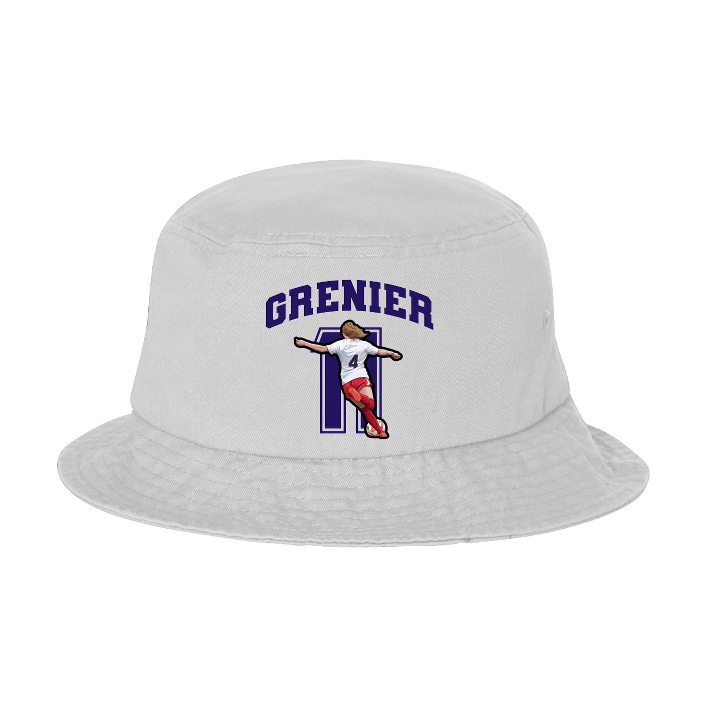 Bucket Cap — Number in White