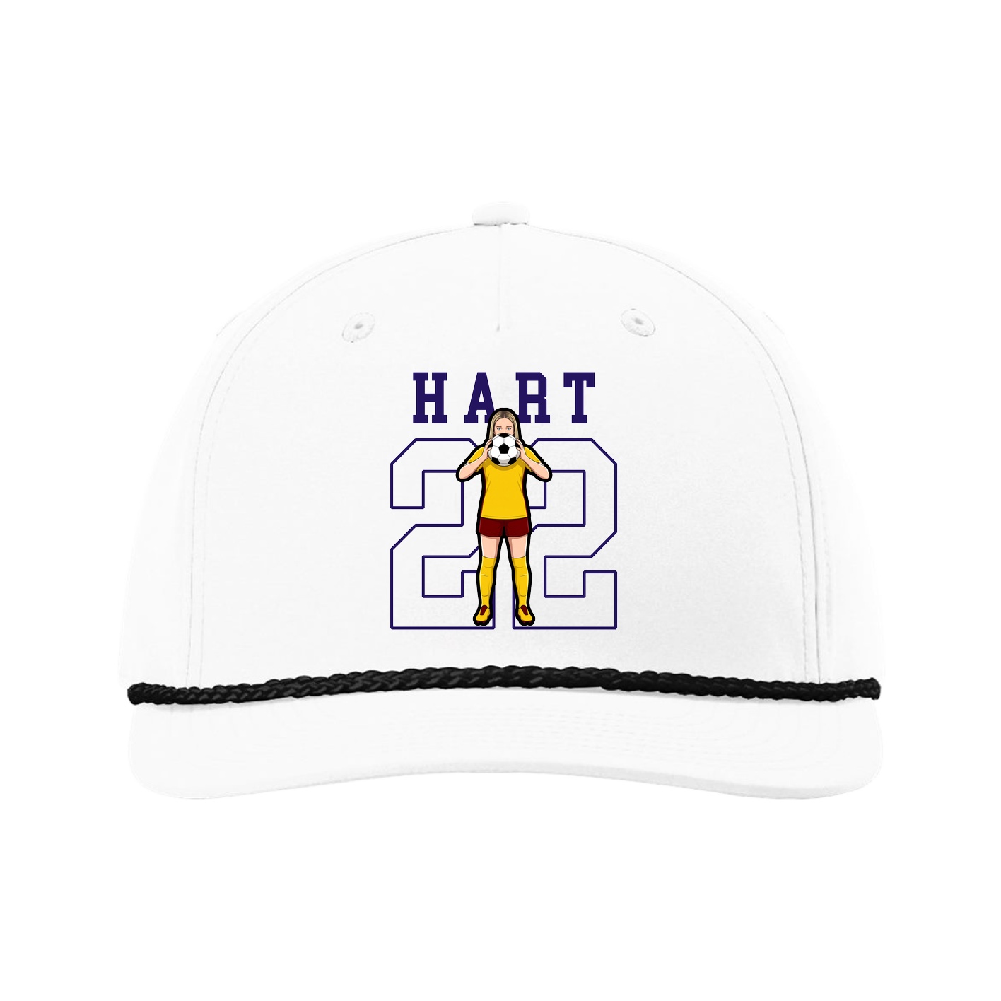 Five-Panel Classic Rope Cap — Shirsey in White