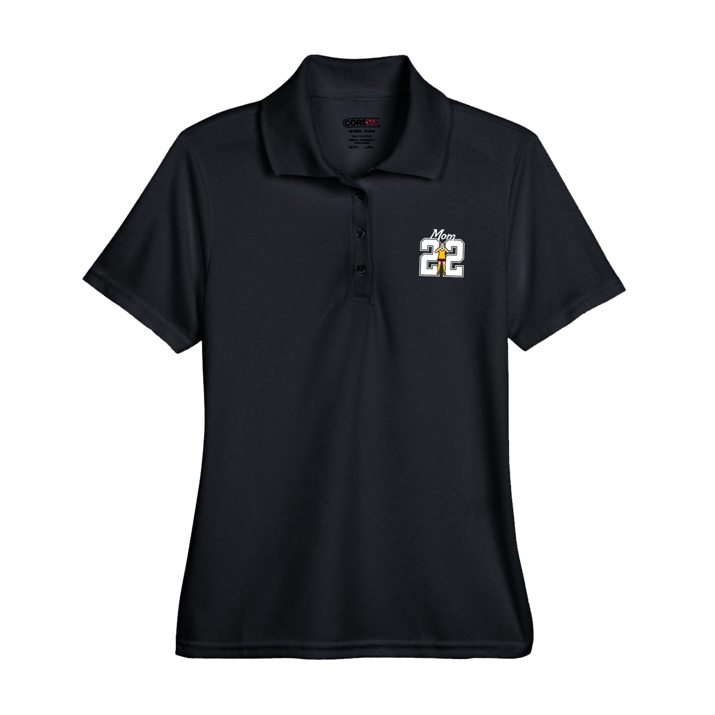 Womens Performance Polo — Mothers Day Shirsey in Black