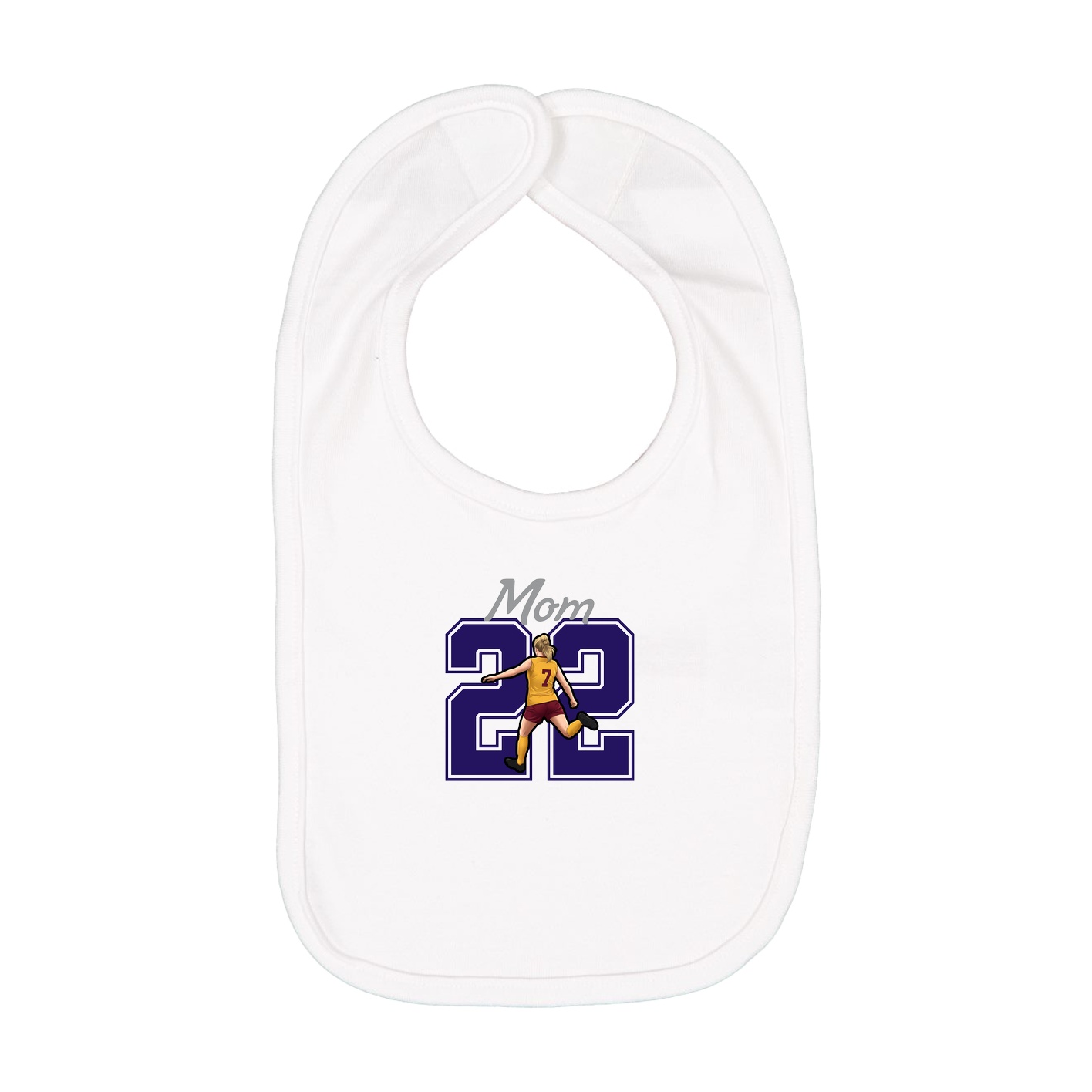 Infant Bib — Mothers Day Shirsey in White