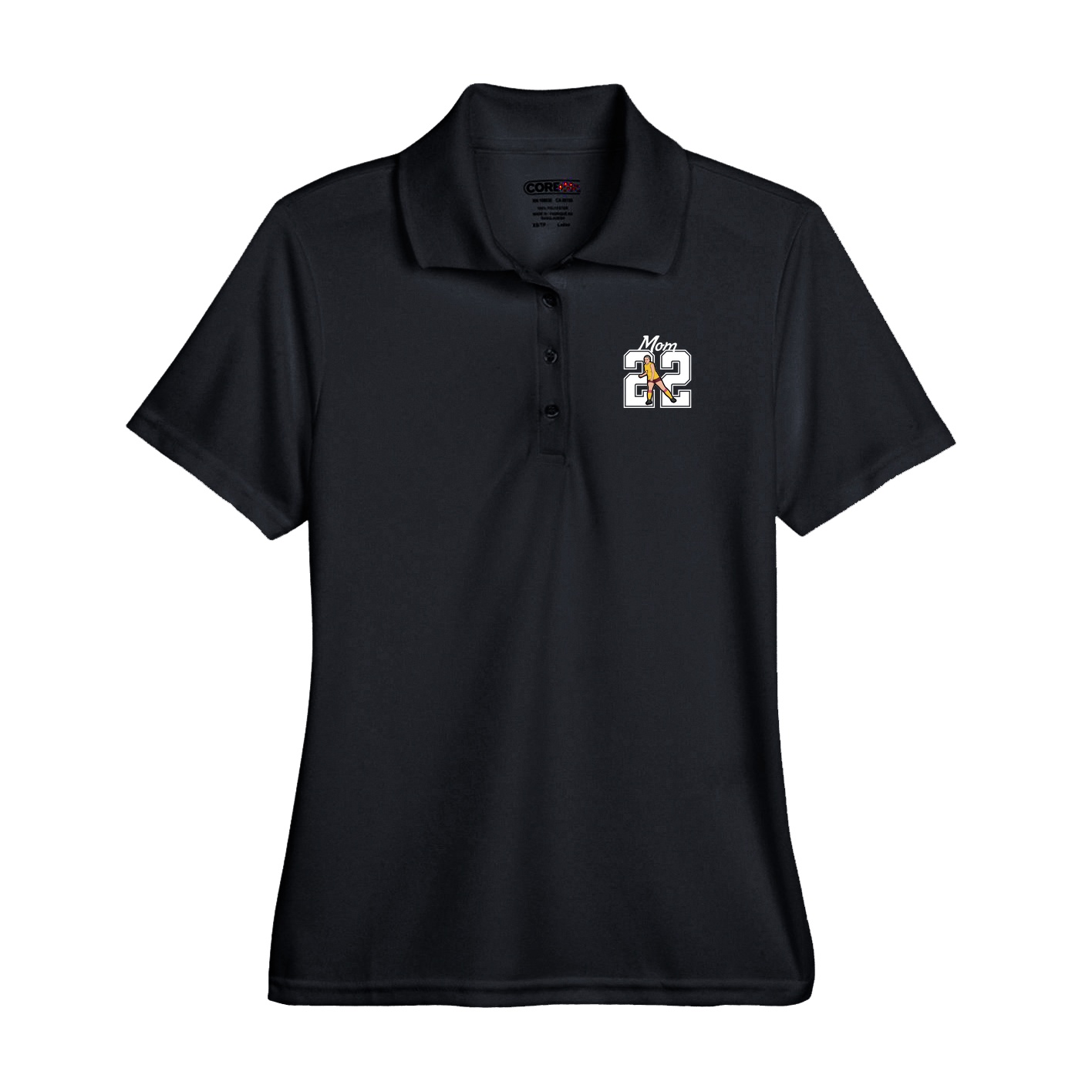 Performance Polo — Mothers Day Shirsey in Black