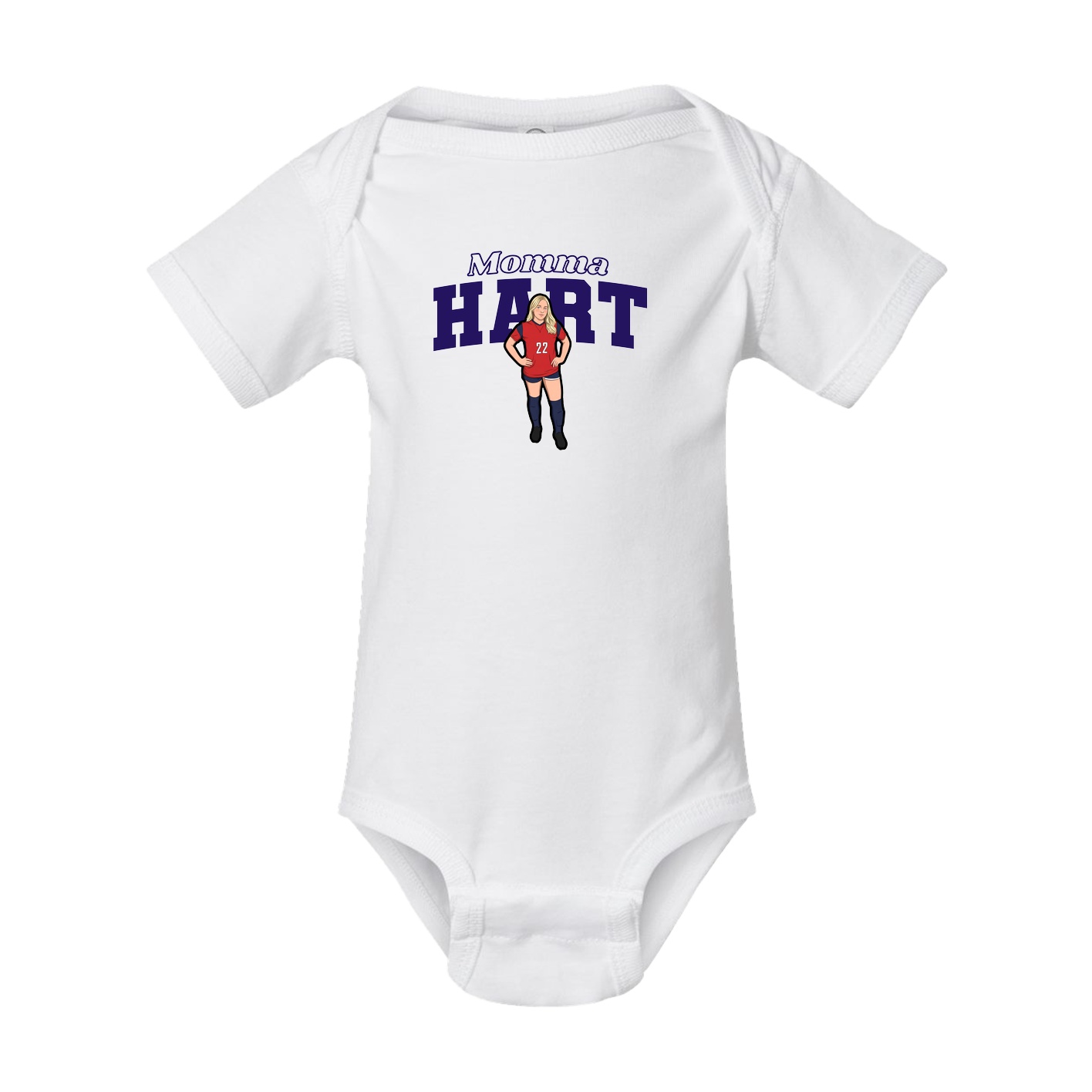 Baby Onesie — Mothers Day Block in White