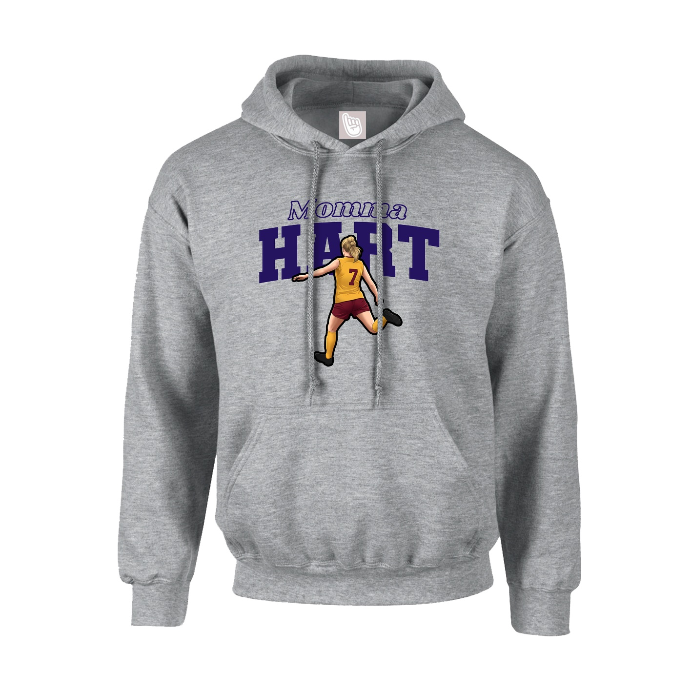 Hoodie — Mothers Day Block in Grey