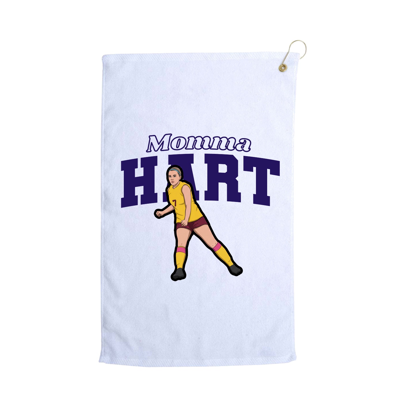 Golf Towel — Mothers Day Block in White