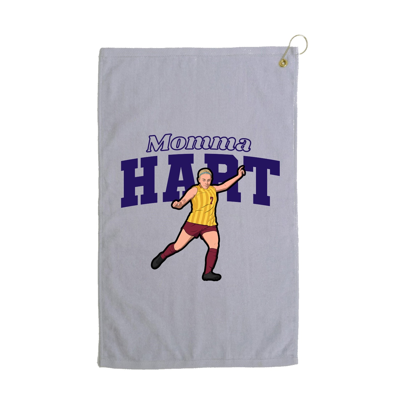 Golf Towel — Mothers Day Block in Grey