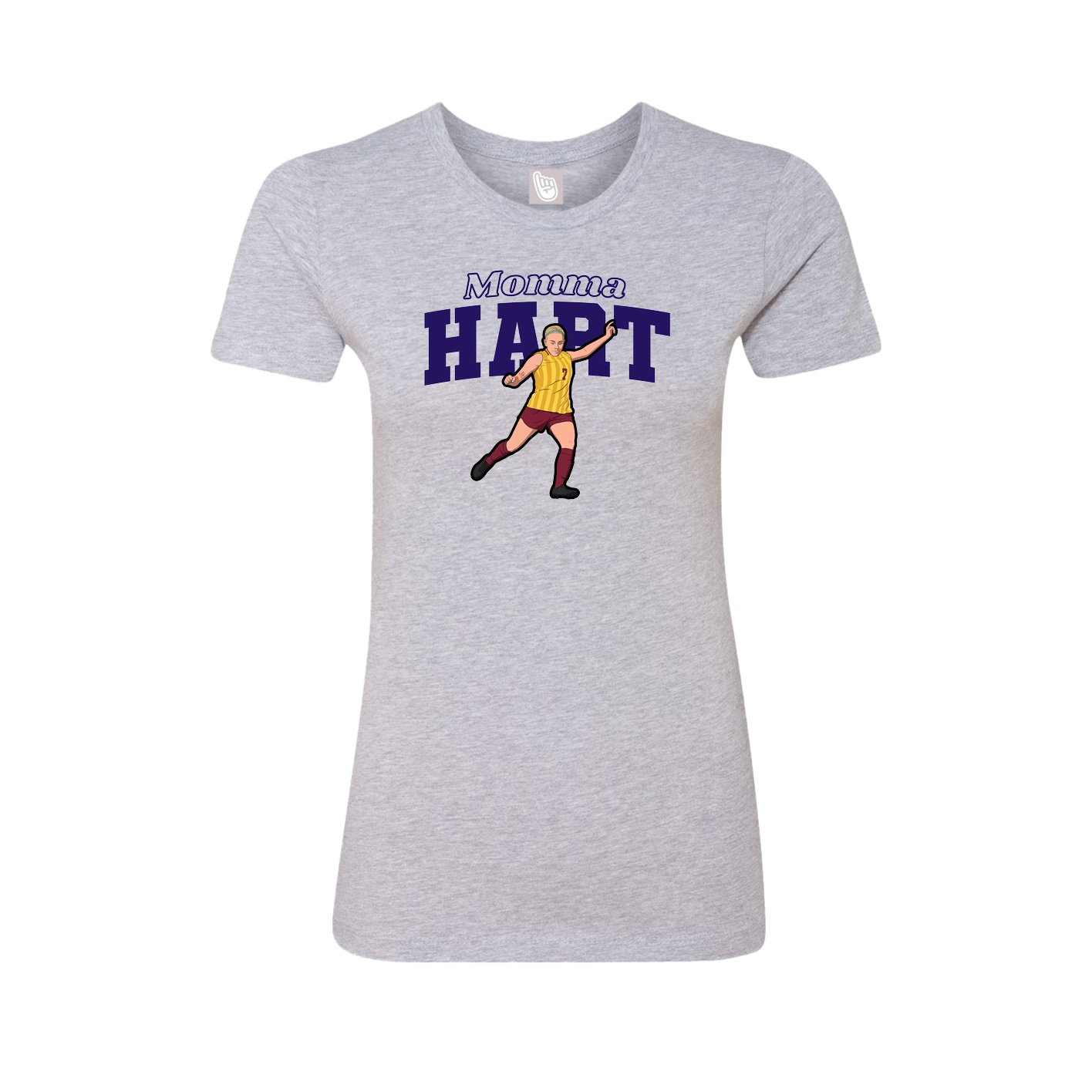 Womens Tee — Mothers Day Block in Grey