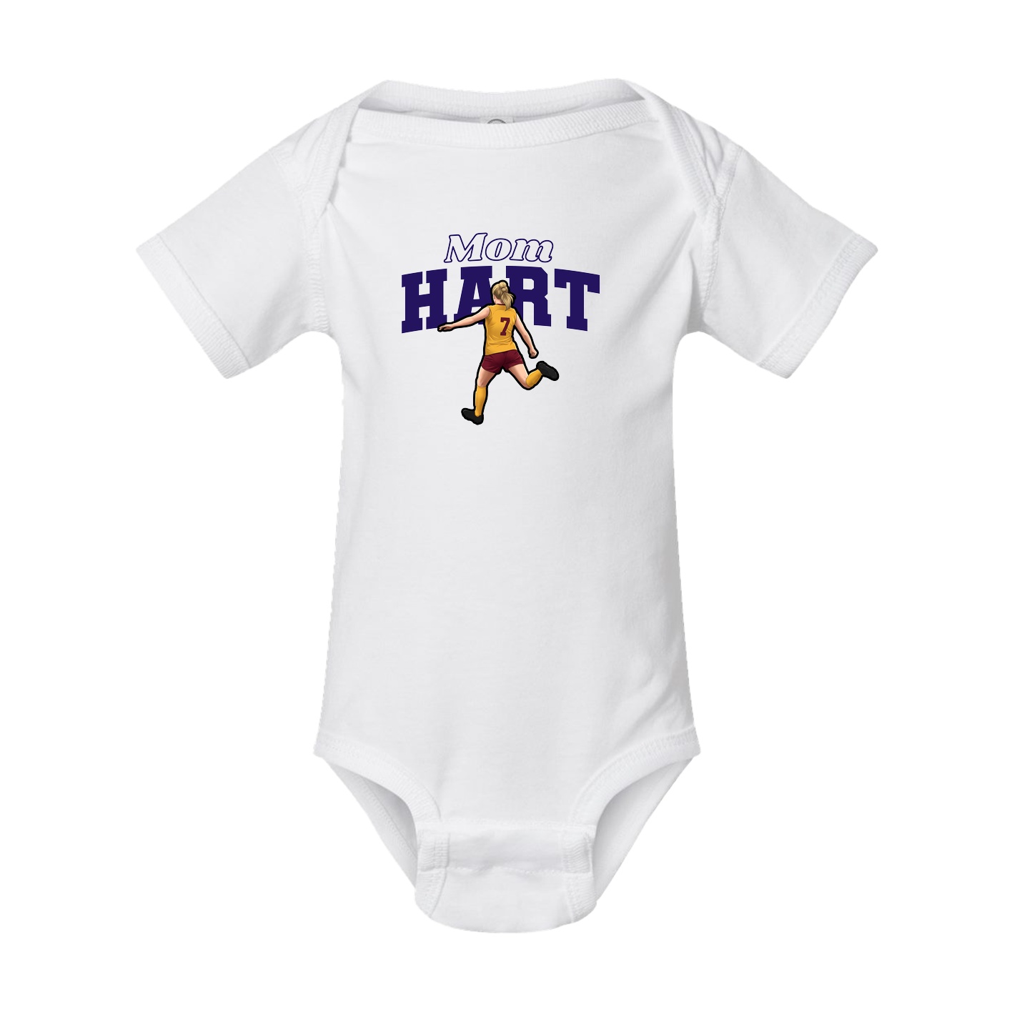 Baby Onesie — Mothers Day Block in White