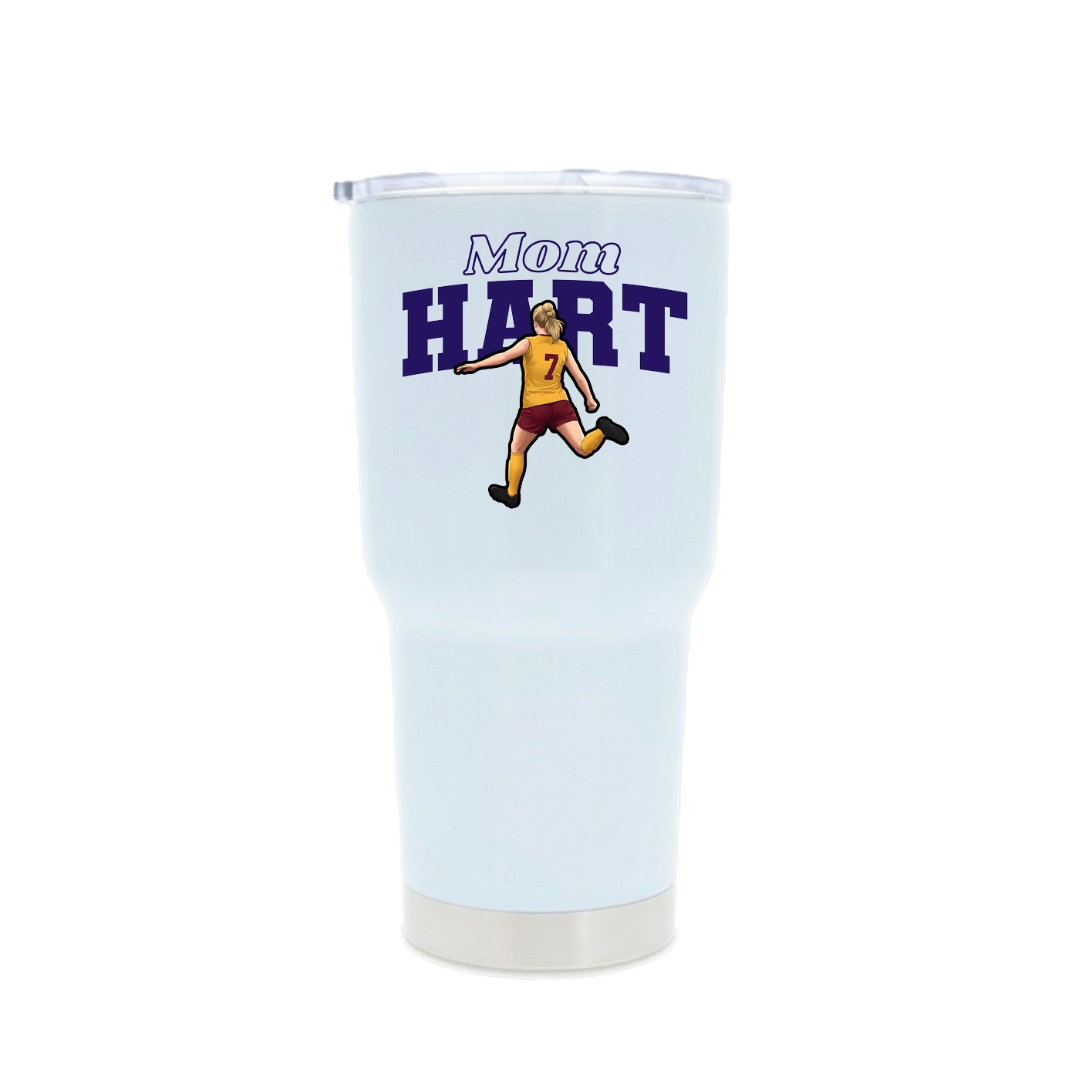 30oz Stainless Steel Tumbler — Mothers Day Block in White