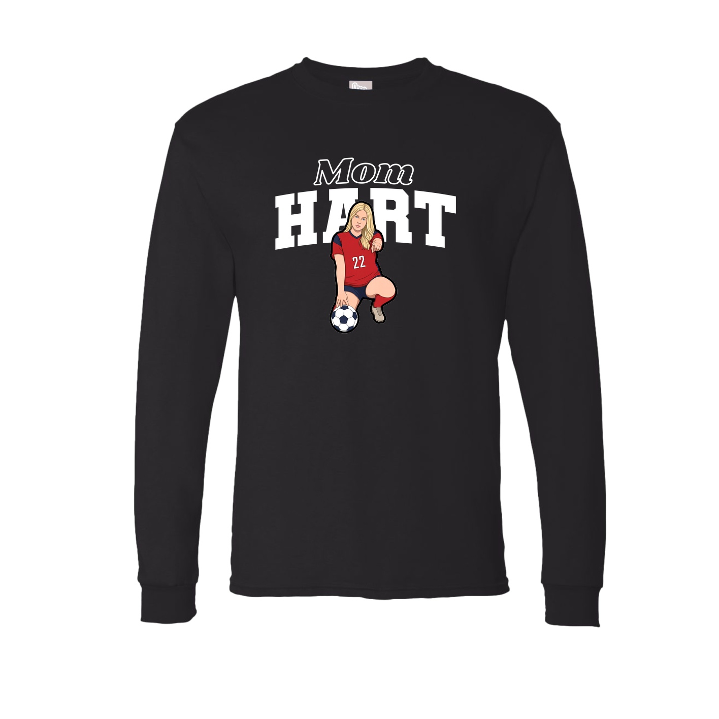 Long Sleeve Tee — Mothers Day Block in Black