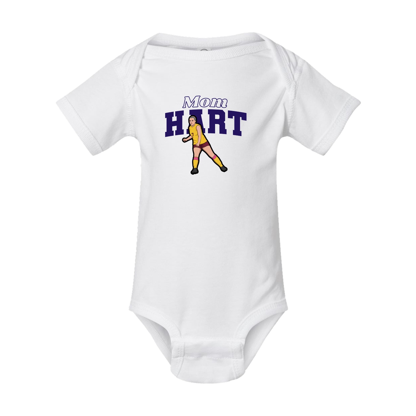 Baby Onesie — Mothers Day Block in White