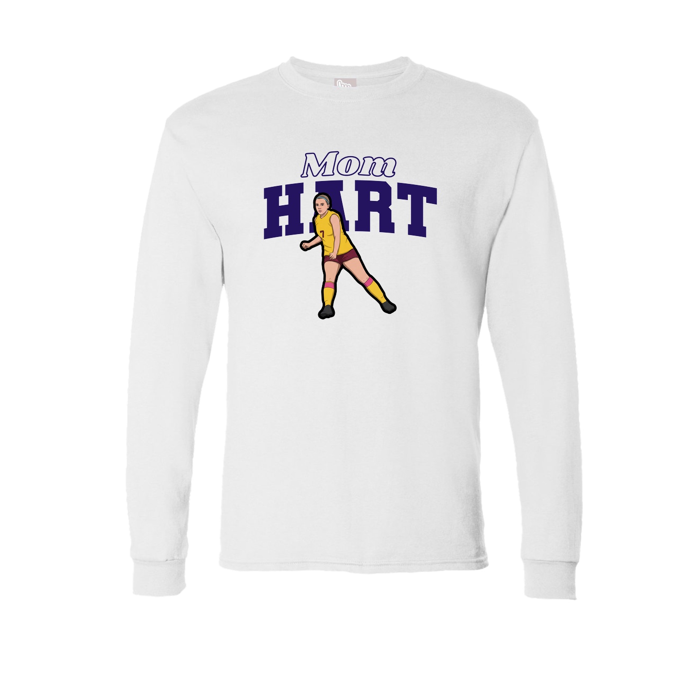 Long Sleeve Tee — Mothers Day Block in White