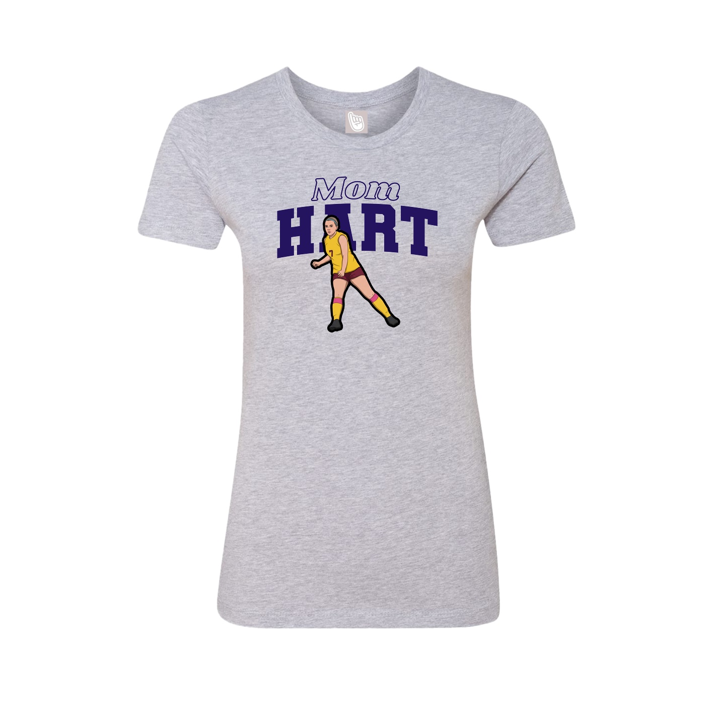Womens Tee — Mothers Day Block in Grey