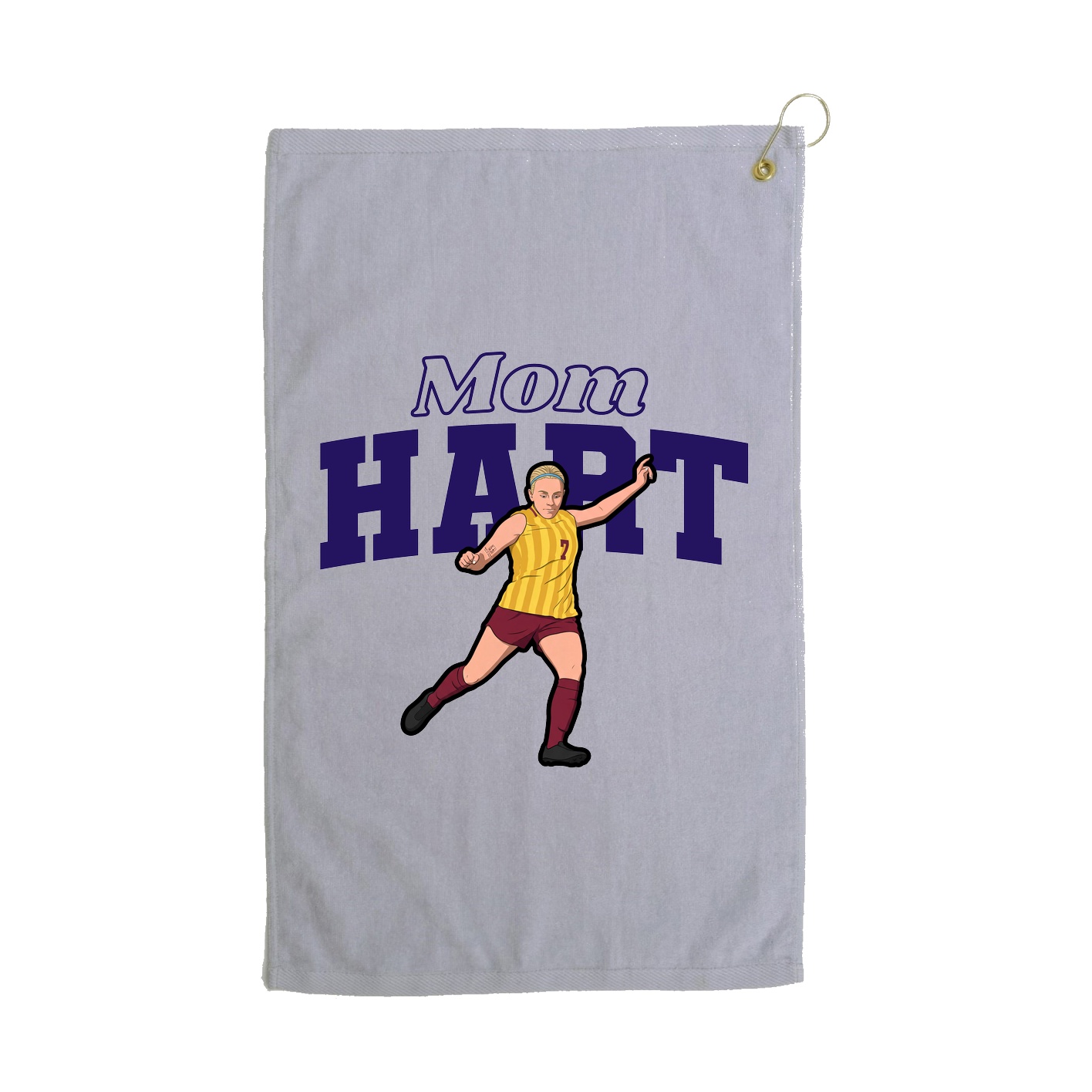 Golf Towel — Mothers Day Block in Grey
