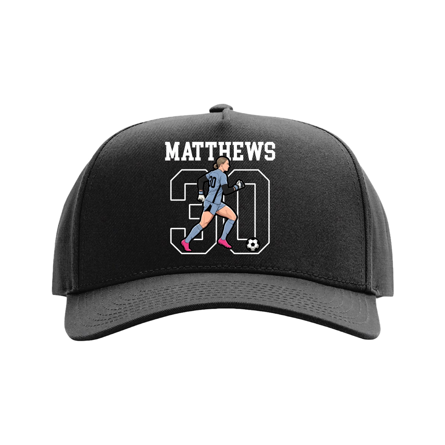 Full Fabric Five-Panel Champ Cap — Shirsey in Black