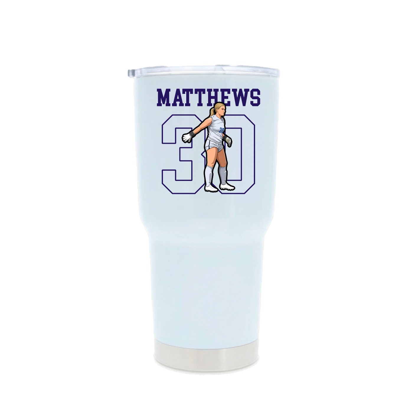 30oz Stainless Steel Tumbler — Shirsey in White