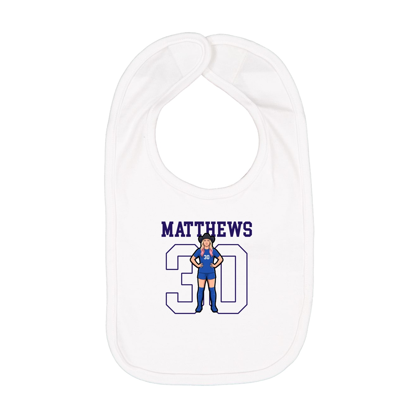 Infant Bib — Shirsey in White