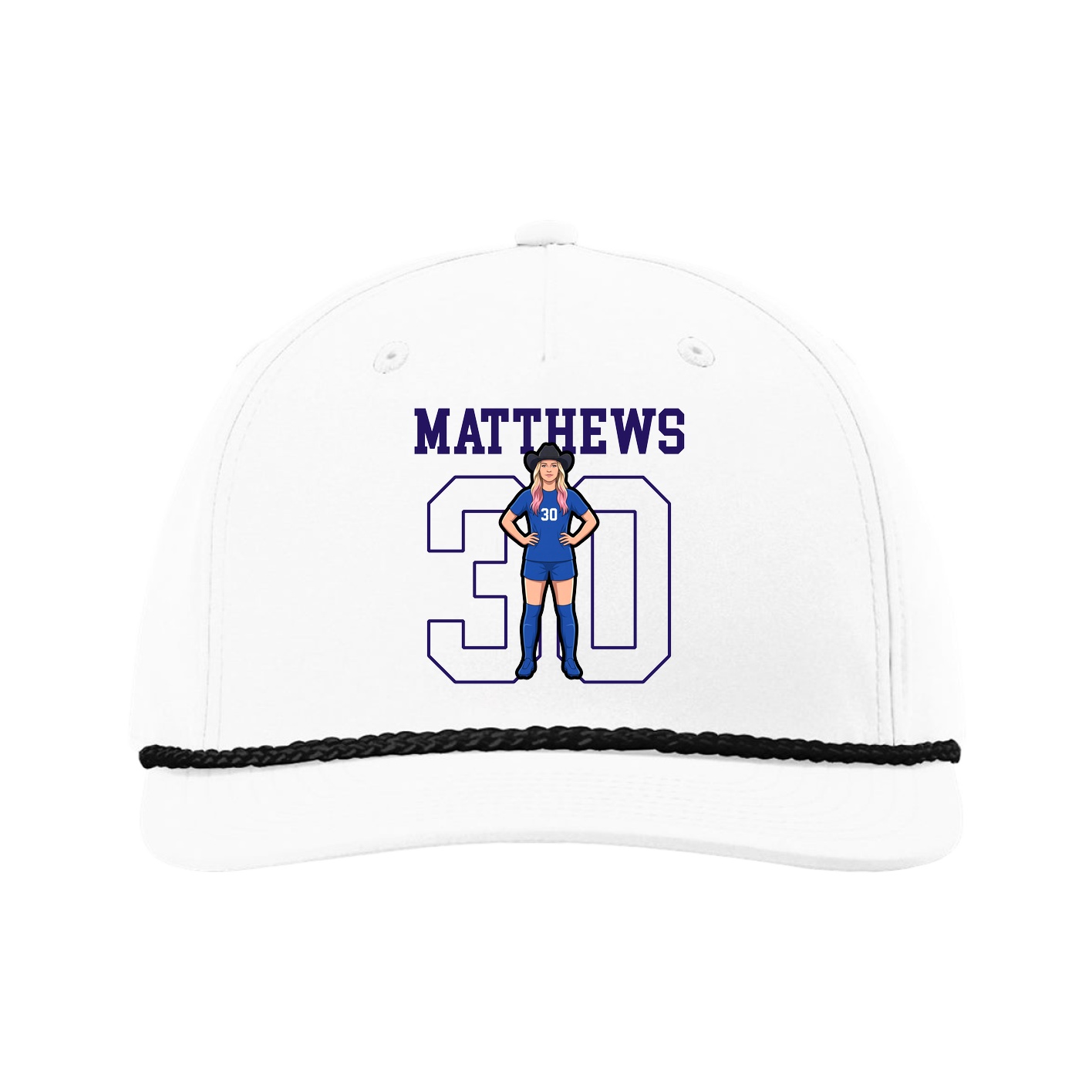 Five-Panel Classic Rope Cap — Shirsey in White