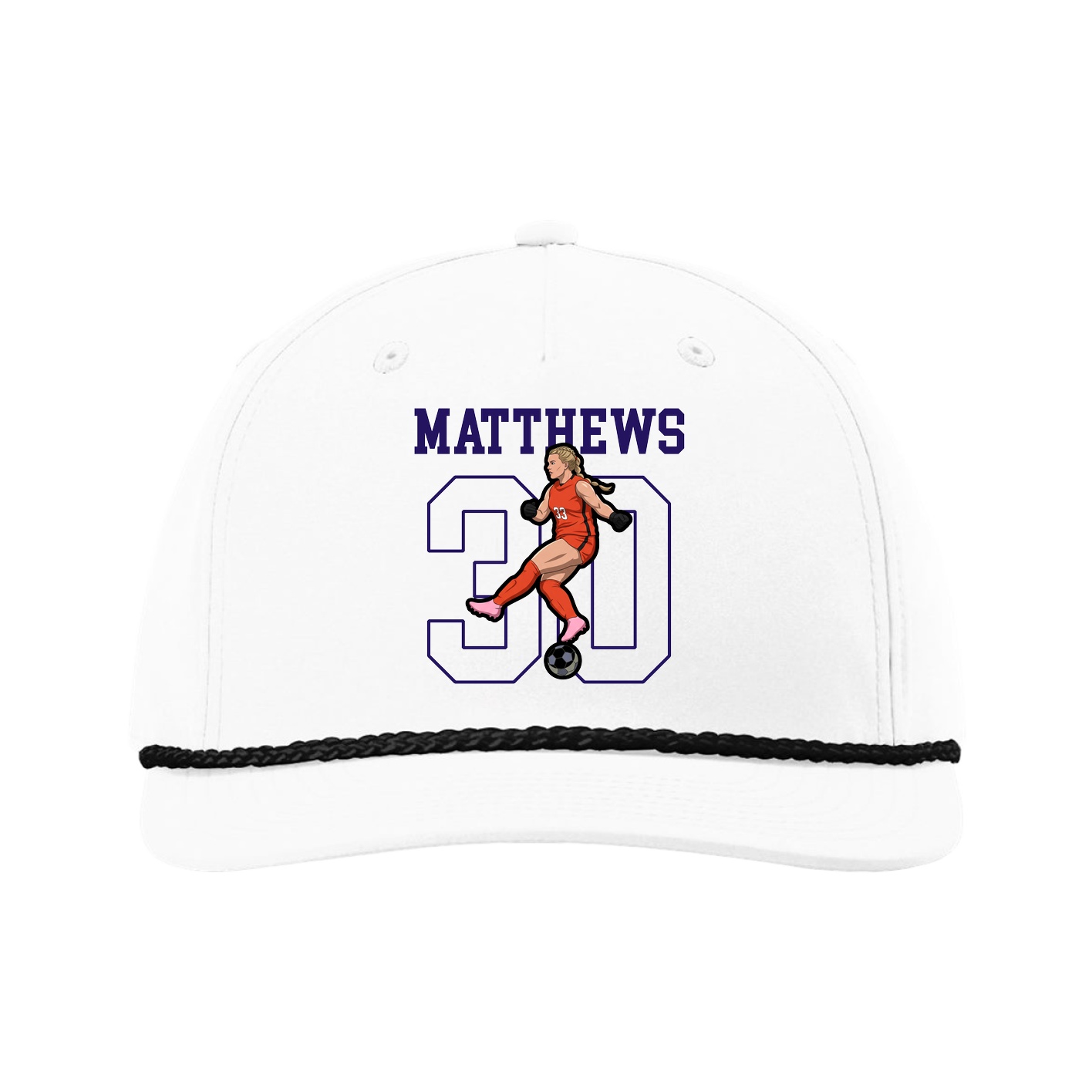 Five-Panel Classic Rope Cap — Shirsey in White