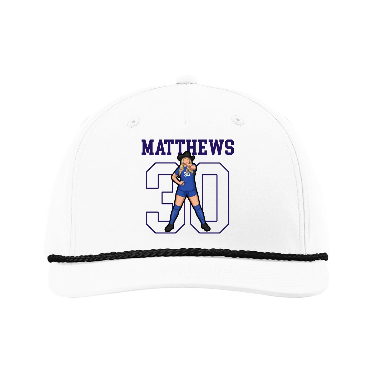 Five-Panel Classic Rope Cap — Shirsey in White