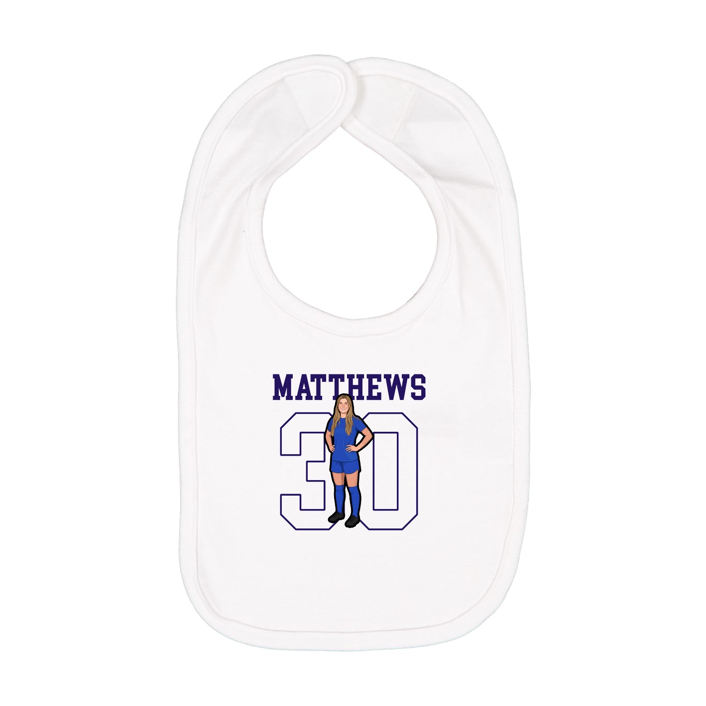 Infant Bib — Shirsey in White