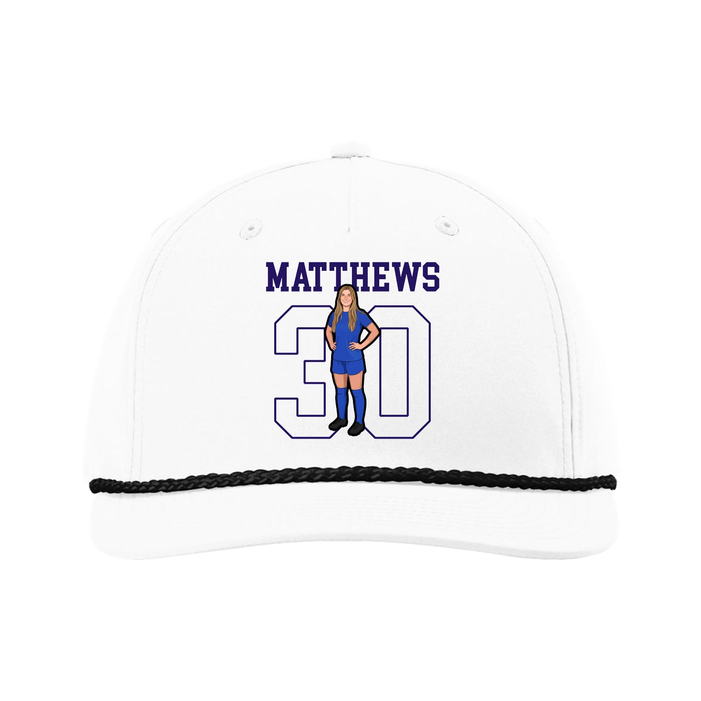 Five-Panel Classic Rope Cap — Shirsey in White
