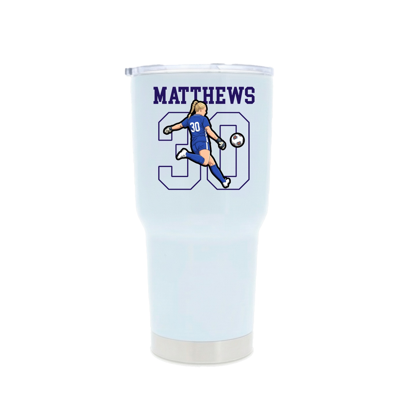 30oz Stainless Steel Tumbler — Shirsey in White