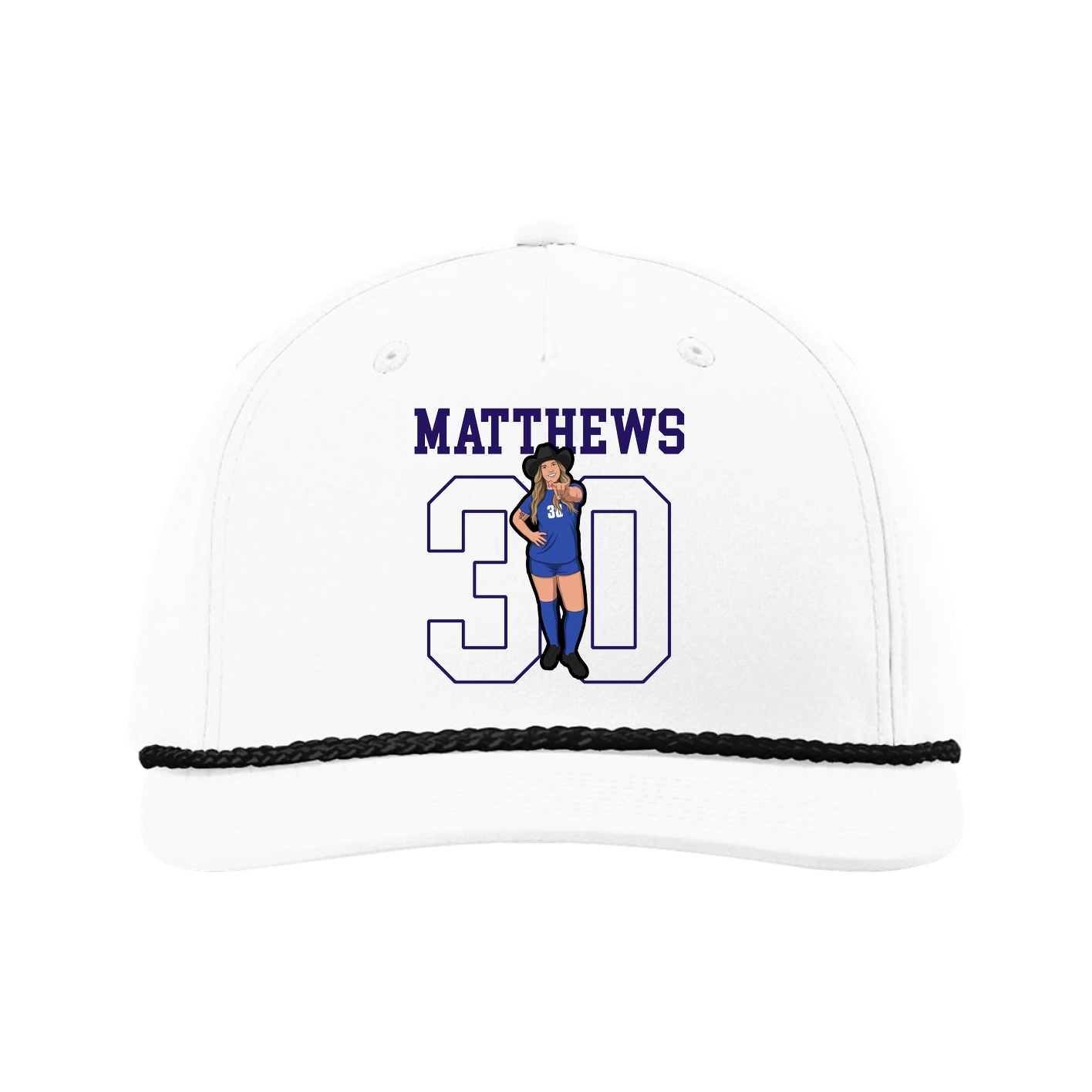 Five-Panel Classic Rope Cap — Shirsey in White