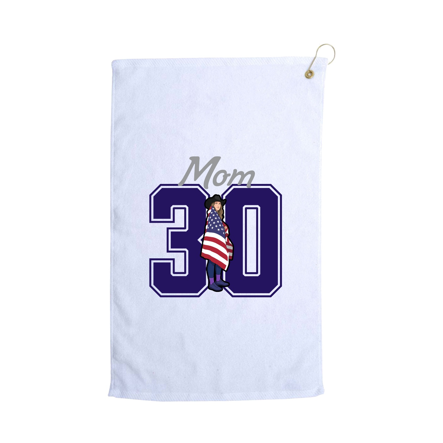 Golf Towel — Mothers Day Shirsey in White