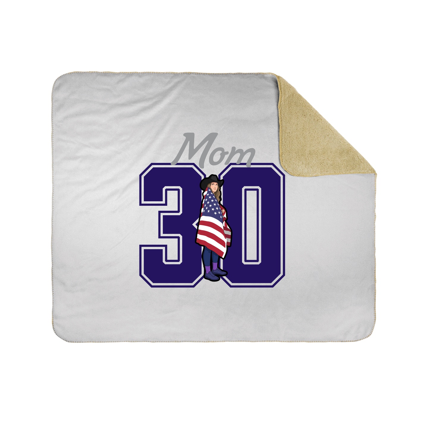 Throw Blanket — Mothers Day Shirsey in White