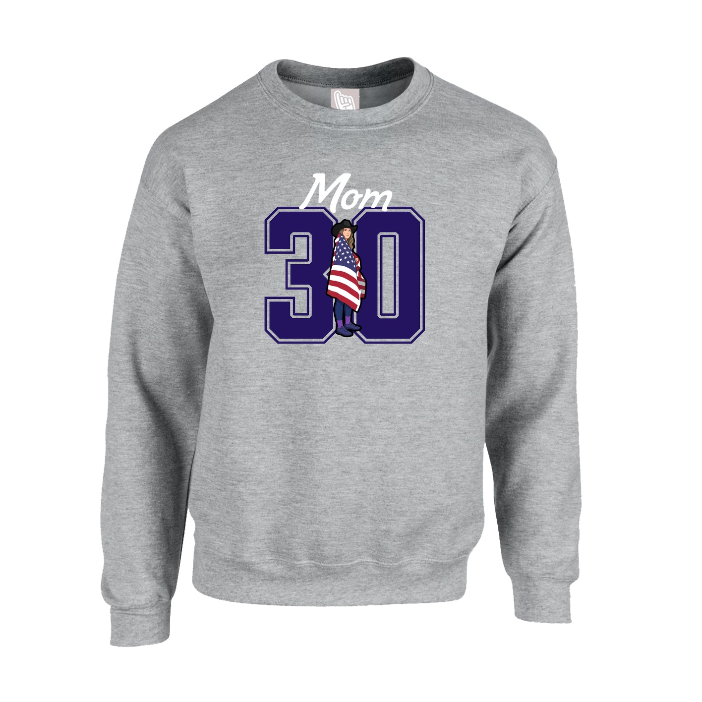 Fleece Crew — Mothers Day Shirsey in Grey